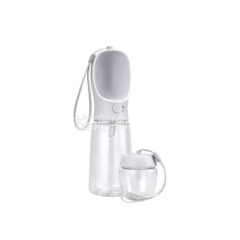 KFX-5020349 Portable Dual-Use Dog Drinking Cup with Split Water Grain Design - Available in 350ml and 550ml
