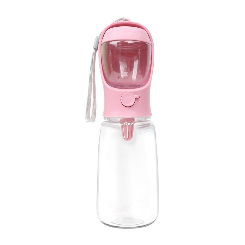 KFX-5020349 Portable Dual-Use Dog Drinking Cup with Split Water Grain Design - Available in 350ml and 550ml