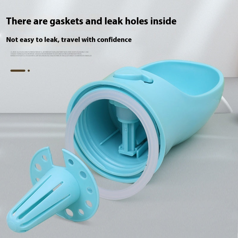 KFX-5020349 Portable Dual-Use Dog Drinking Cup with Split Water Grain Design - Available in 350ml and 550ml