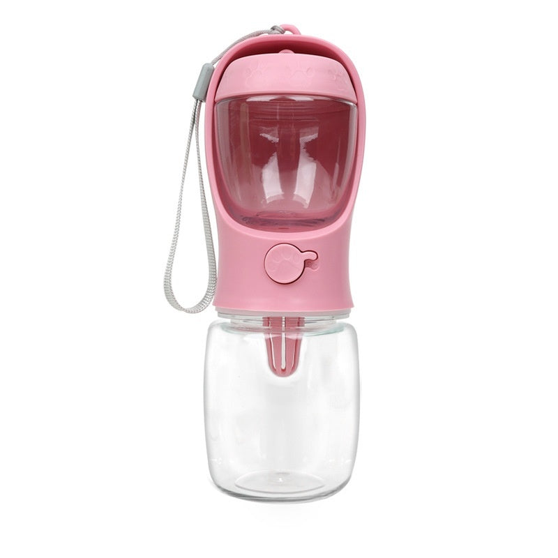KFX-5020349 Portable Dual-Use Dog Drinking Cup with Split Water Grain Design - Available in 350ml and 550ml