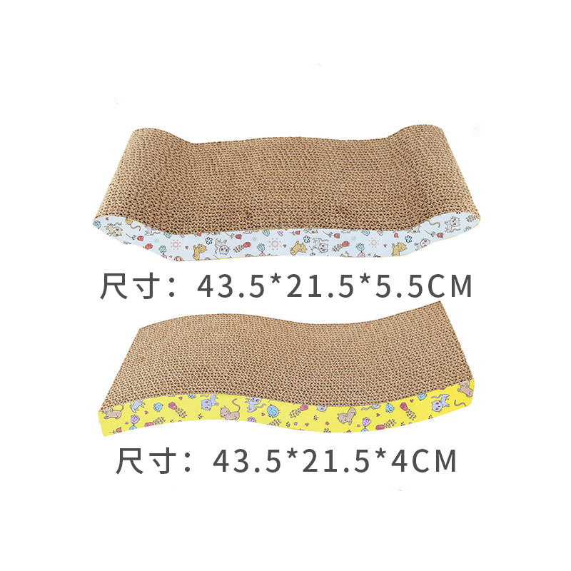 KFX-5020477 Corrugated Paper Cat Scratcher Toy for Interactive Play and Scratching Fun