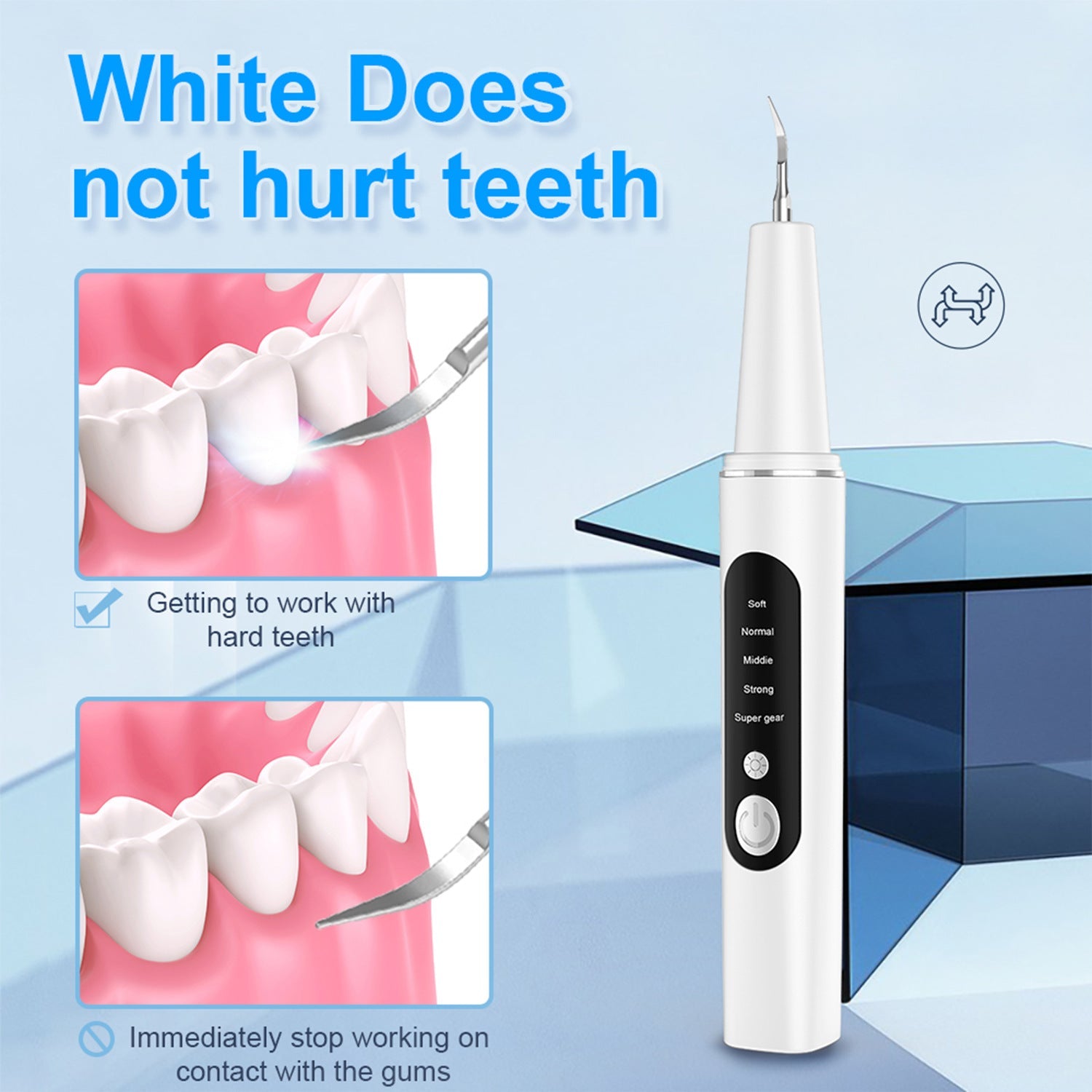 KFX-5021757 Electric Tooth Cleaner for Pets with 2 Cleaning Heads and USB Charger Kit for Dental Care