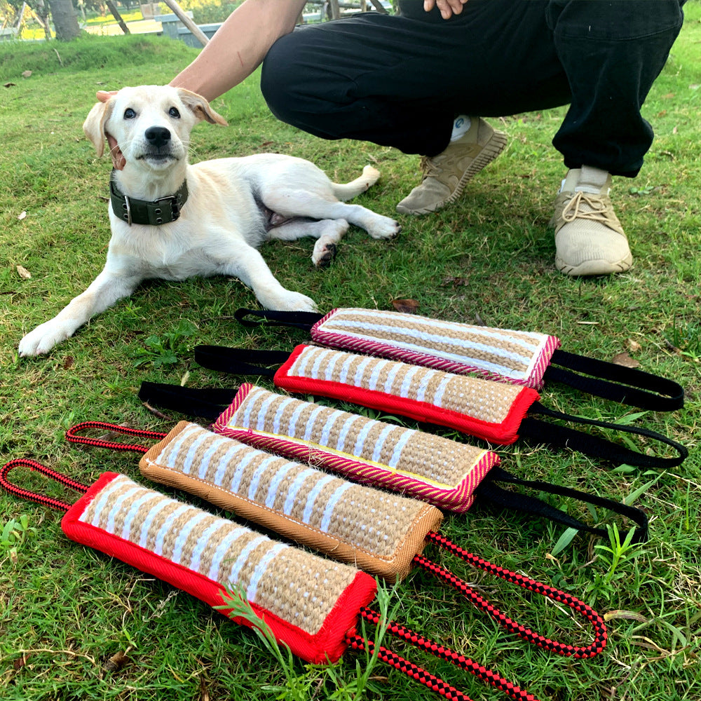 KFX-5022909 Coarse Hemp Dog Biting Stick - 30cm Training Toy for Play and Chewing