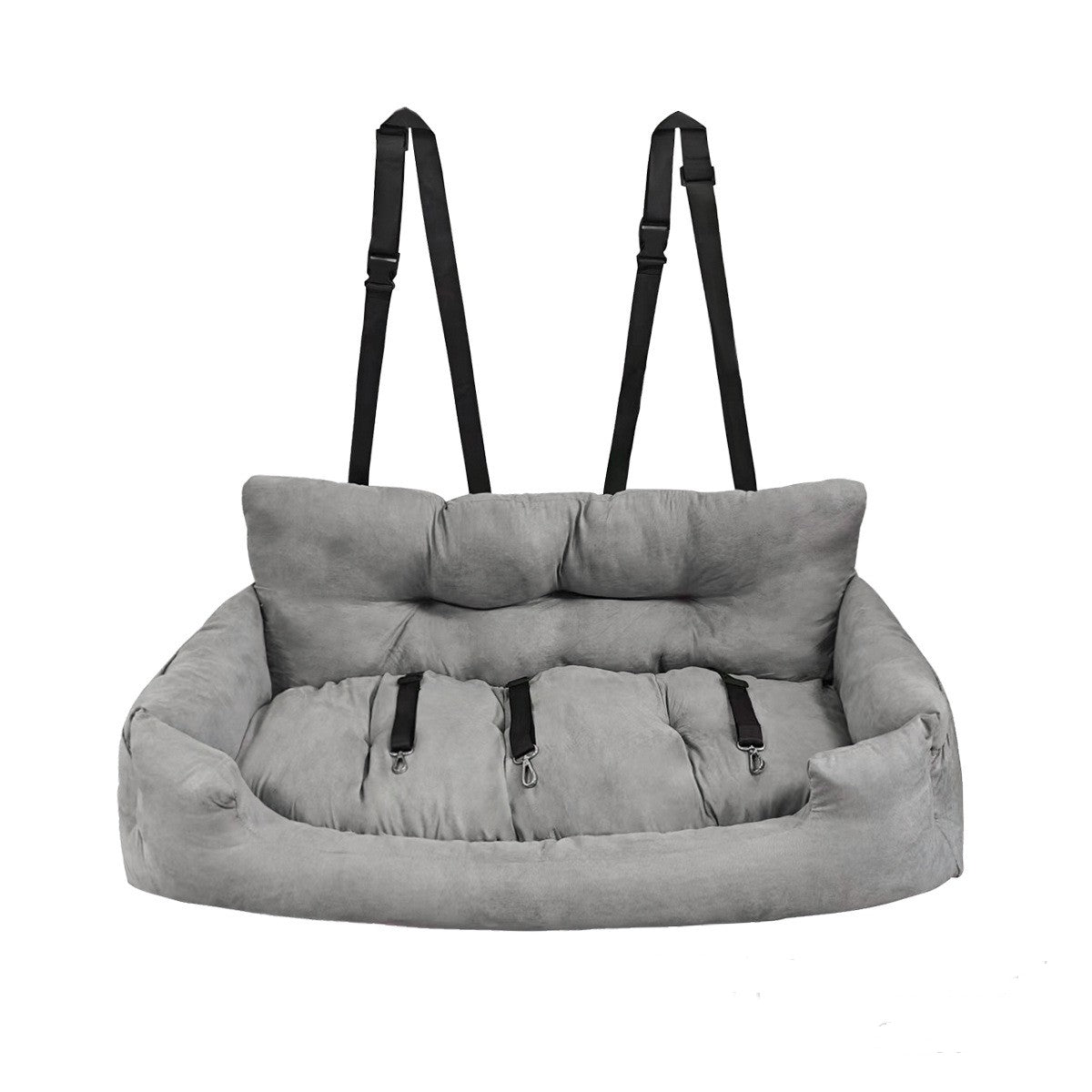 KFX-5024317 Gray Large Dog Rear Trunk Cushion Mat for Spacious Comfort in Vehicles