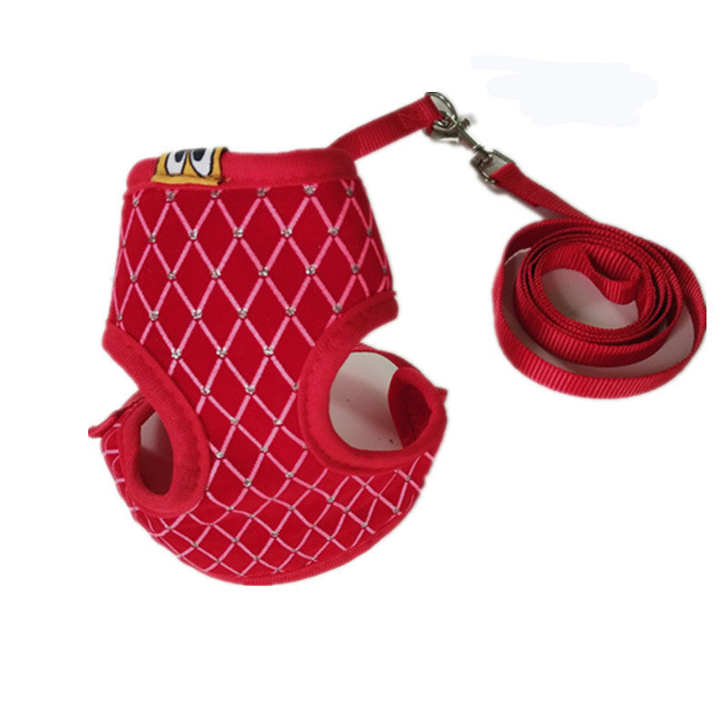 KFX-5029309 Dog and Cat Nylon Vest Carrier with Breathable Mesh and Soft Chest Strap for Small and Medium Pets