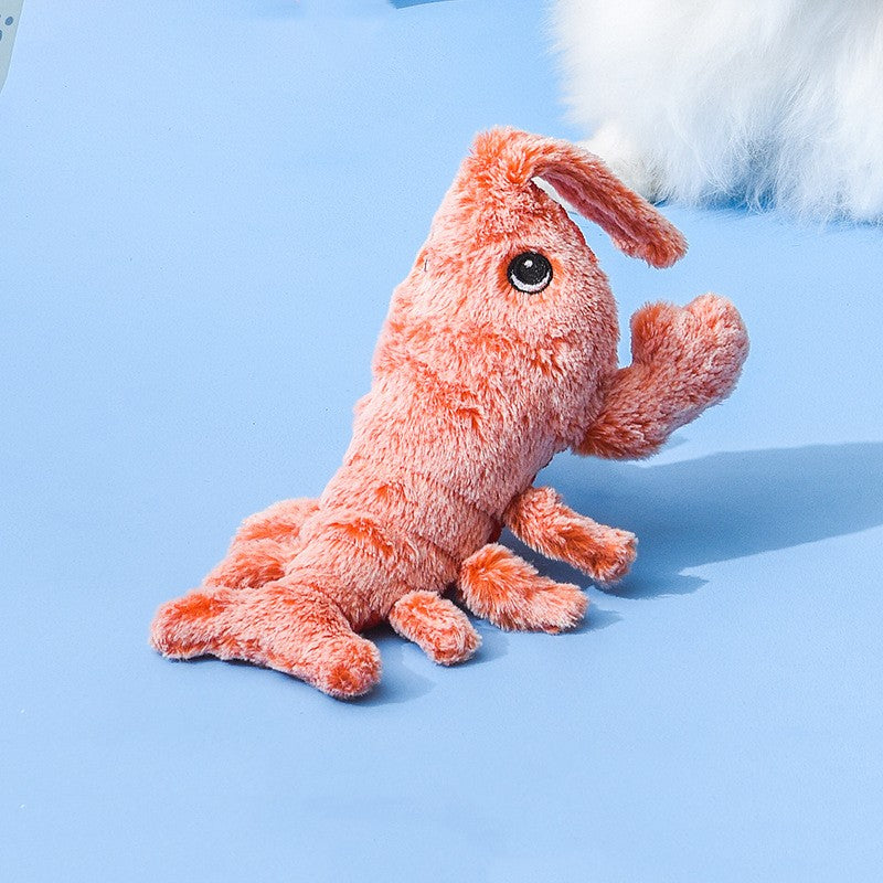 KFX-5029693 Electric Jumping Lobster Plush Toy with USB Rechargeable Battery and Three Swing Modes for Cats and Kids