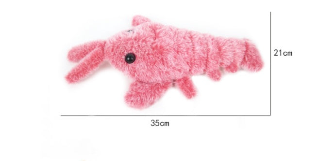 KFX-5029693 Electric Jumping Lobster Plush Toy with USB Rechargeable Battery and Three Swing Modes for Cats and Kids