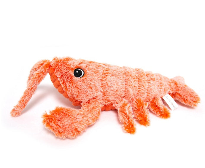 KFX-5029693 Electric Jumping Lobster Plush Toy with USB Rechargeable Battery and Three Swing Modes for Cats and Kids