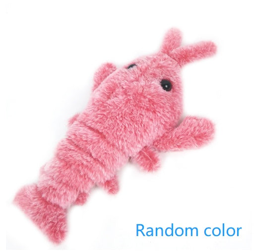 KFX-5029693 Electric Jumping Lobster Plush Toy with USB Rechargeable Battery and Three Swing Modes for Cats and Kids