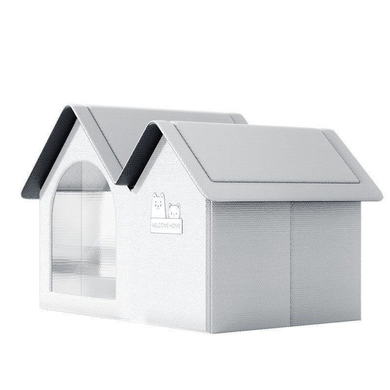 KFX-5030077 Cooling Cat House with Ice Mat for Summer Comfort - Medium & Large Size Available