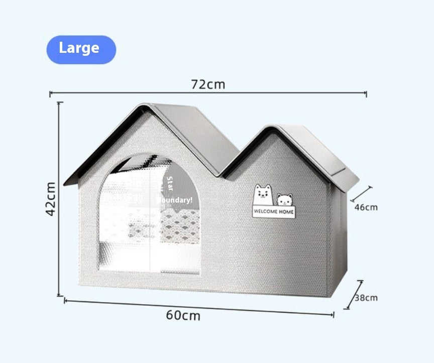 KFX-5030077 Cooling Cat House with Ice Mat for Summer Comfort - Medium & Large Size Available