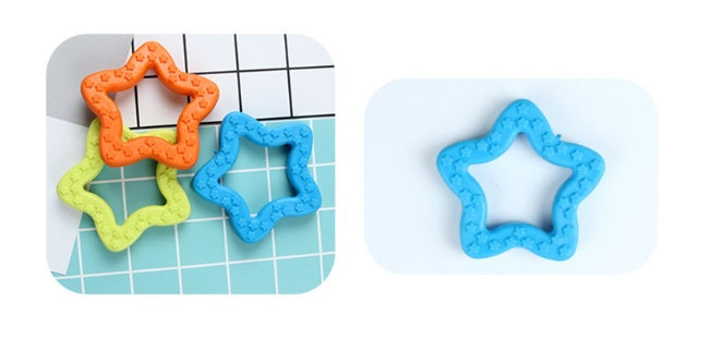 KFX-5030845 Rubber Star Pet Molar Stick for Dogs and Cats - Tooth Grinding Toy