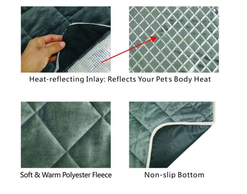 KFX-5031869 Cozy Winter Fabric Pet Heating Pad - Multiple Sizes Available