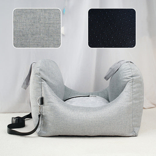 KFX-5032253 Removable and Washable Pet Travel Mat for Small Dogs and Cats, Light Gray, Charcoal Gray, Beige