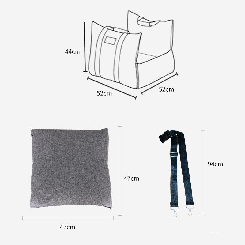 KFX-5032253 Removable and Washable Pet Travel Mat for Small Dogs and Cats, Light Gray, Charcoal Gray, Beige