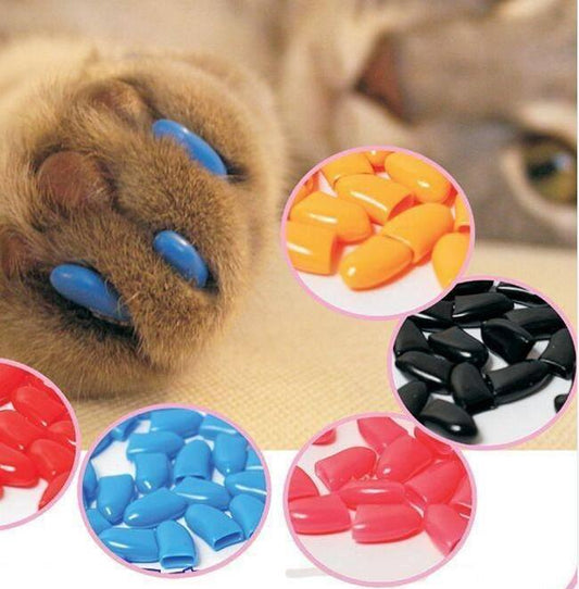 KFX-5033789 Pet Nail Covers - 20 Count, Adjustable Sizes for Dogs 0.5-25 kg