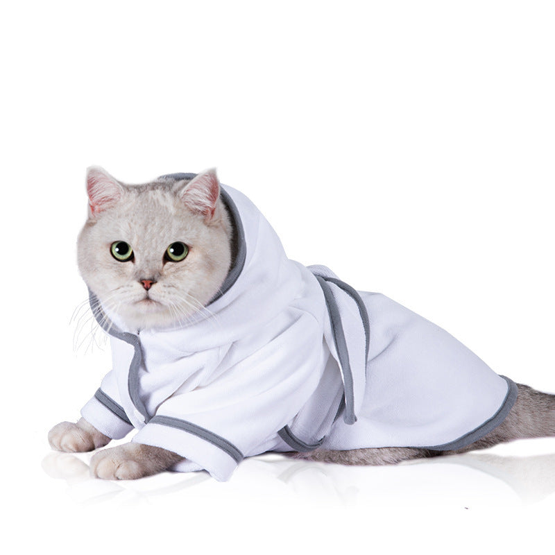 KFX-5035453 Winter Warm Pajamas and Bathrobes for Small and Large Dogs and Cats, Absorbent Four-Legged Apparel