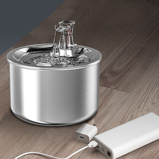 KFX-5035965 Stainless Steel Automatic Over-Circulating Cat Water Dispenser with Filter and Sensor