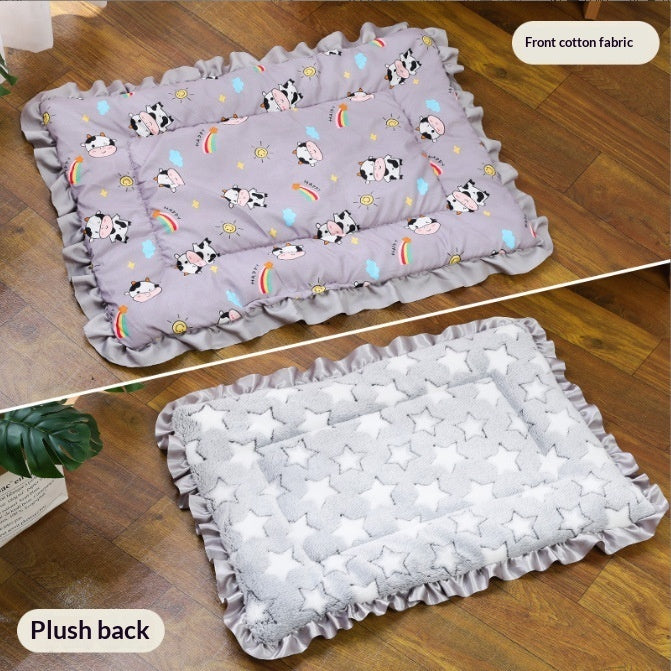 KFX-5037629 Thick Thermal Padded Pet Bed Mat in Various Colors and Patterns for Dogs