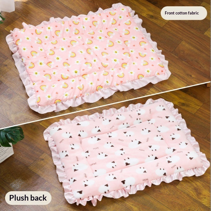 KFX-5037629 Thick Thermal Padded Pet Bed Mat in Various Colors and Patterns for Dogs