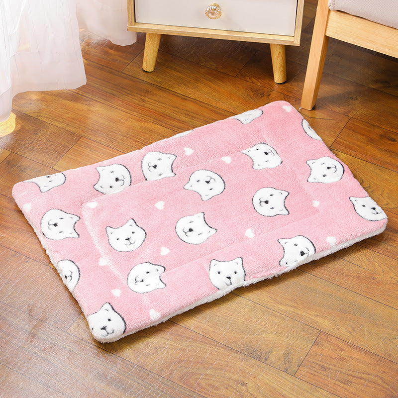 KFX-5037629 Thick Thermal Padded Pet Bed Mat in Various Colors and Patterns for Dogs