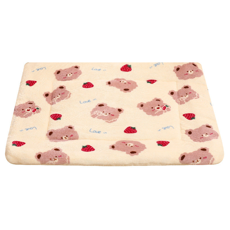 KFX-5037629 Thick Thermal Padded Pet Bed Mat in Various Colors and Patterns for Dogs