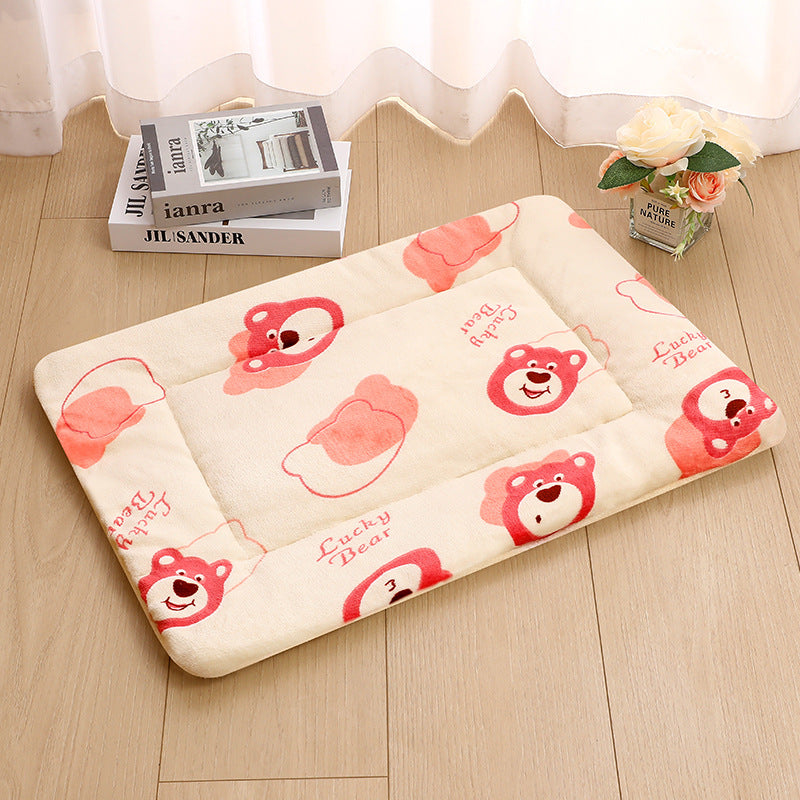 KFX-5037629 Thick Thermal Padded Pet Bed Mat in Various Colors and Patterns for Dogs
