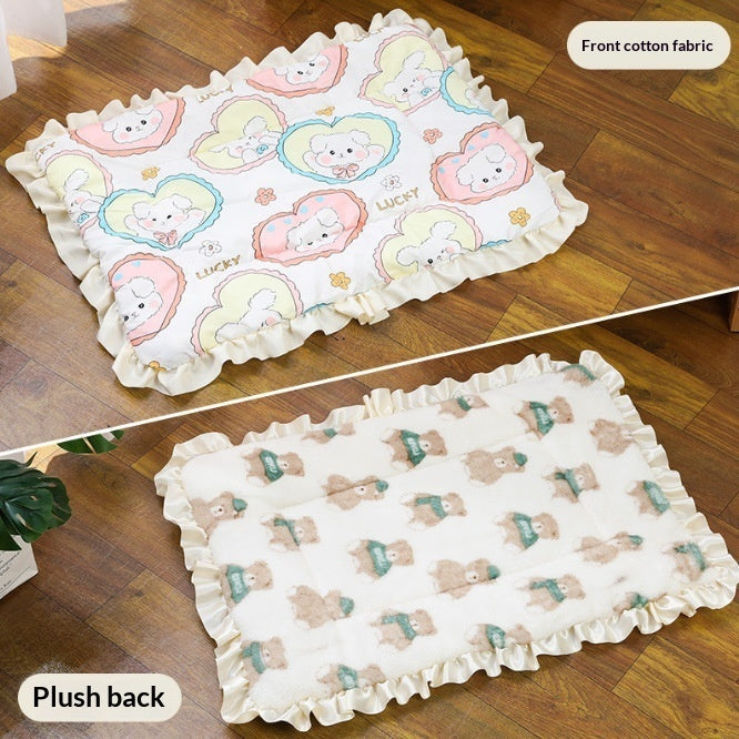KFX-5037629 Thick Thermal Padded Pet Bed Mat in Various Colors and Patterns for Dogs