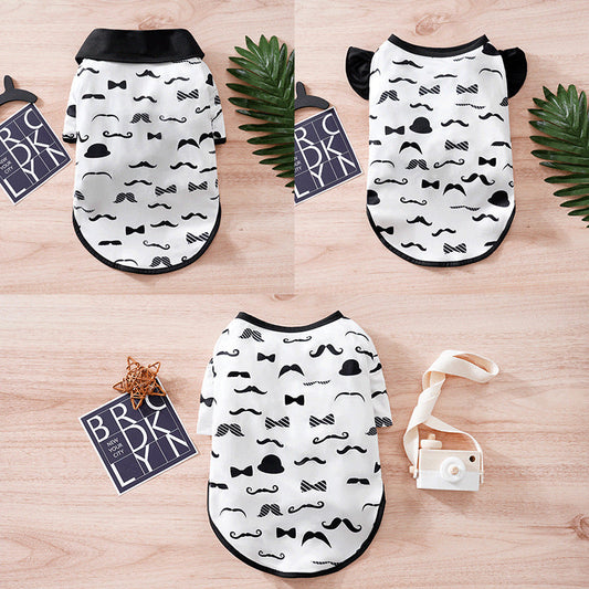 KFX-5040317 Casual White Polyester Pet Clothing for Small to XXL Dogs