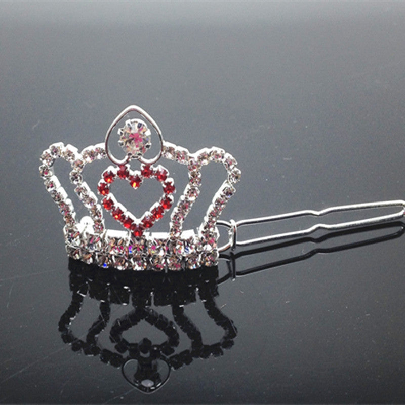 KFX-5040573 Rhinestone Crown Hair Clip for Dogs and Cats - Princess Style Barrettes