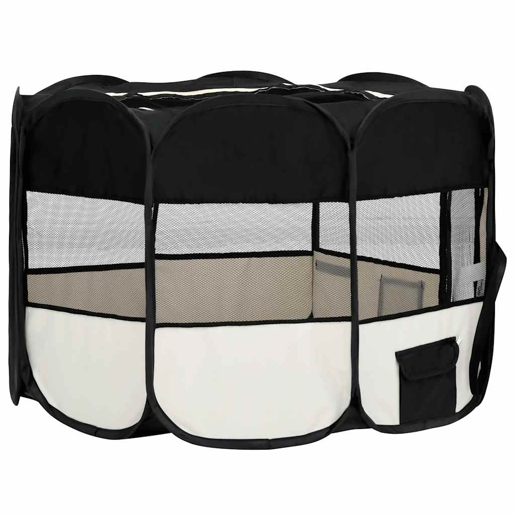 KFX-5040829 Foldable Puppy Playpen with Carrying Bag - Lightweight Steel Frame, Mesh Sides for Good Airflow, Multiple Sizes Available