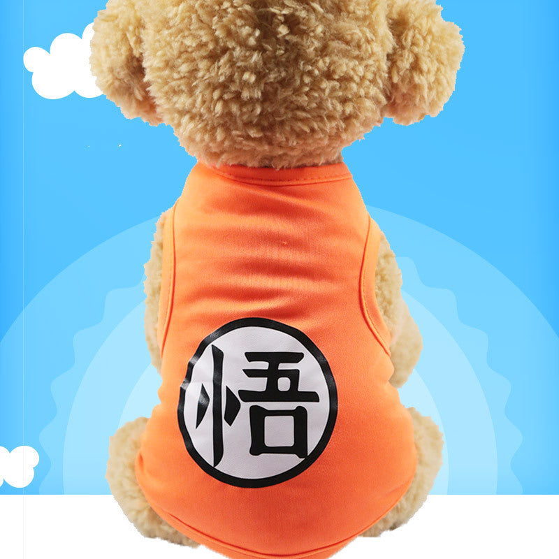 KFX-5043901 Colorful Cartoon Pet Vest for Dogs and Cats – Casual Leather Clothing in Various Fun Designs