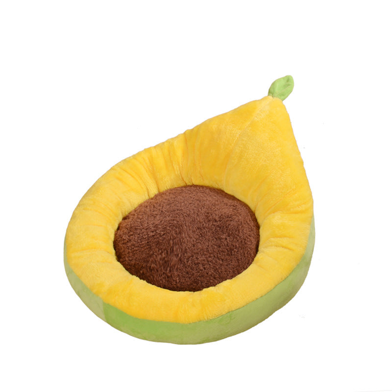 KFX-5045565 Detachable Avocado-Themed Pet Kennel for Small Dogs and Cats - Available in Yellow Green and Gray White