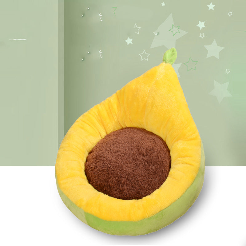 KFX-5045565 Detachable Avocado-Themed Pet Kennel for Small Dogs and Cats - Available in Yellow Green and Gray White