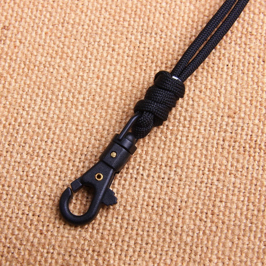 KFX-5046333 Handwoven Polyester Keychain Lanyard with Flashlight and Parachute Cord - 48CM, Multiple Colors Available