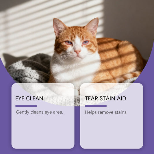 KFX-5049149 Hypoallergenic Eye Cleaning Wipes for Pets - 50 Count Pack with Aloe Vera and Coconut Oil
