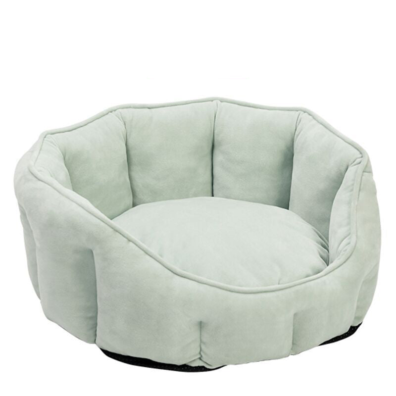 KFX-5051325 Warm Plush Cat Kennel Bed with Hammock and Soft Mat, 46x46x23cm