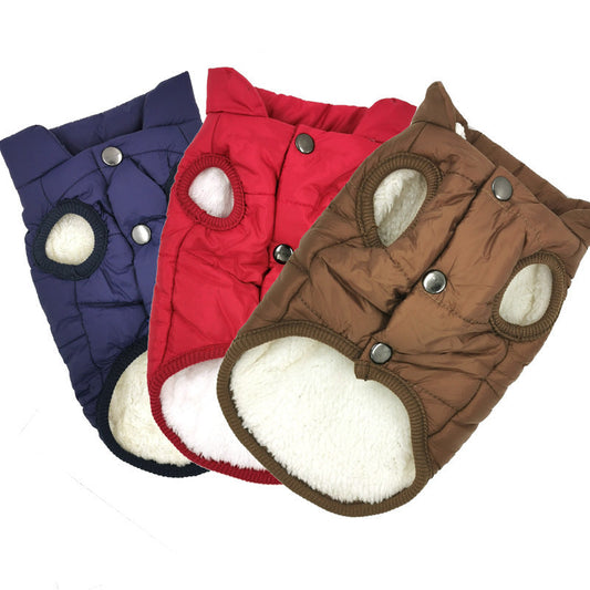 KFX-5051453 Warm Cotton Dog Vest Jacket for Autumn and Winter, Padded Lightweight Coat in Multiple Colors