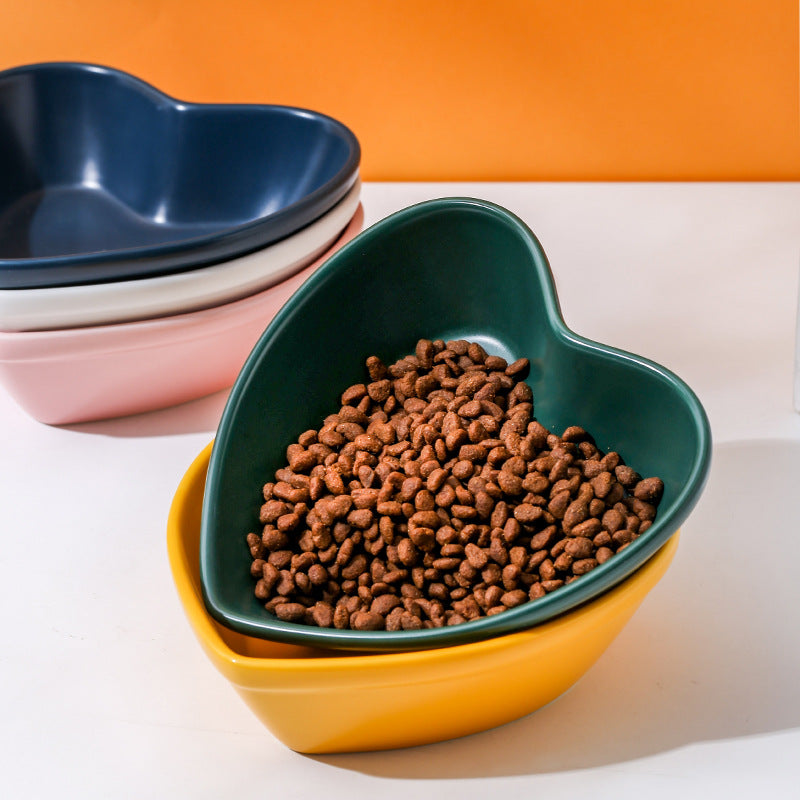 KFX-5053245 Ceramic Cat Bowl for Comfortable Eating and Reduced Whisker Stress