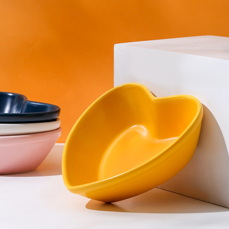 KFX-5053245 Ceramic Cat Bowl for Comfortable Eating and Reduced Whisker Stress