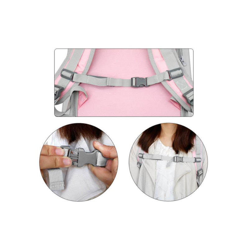 KFX-5053501 Portable PVC Cat Backpack with Laser Symphony Design - 35x30x40cm