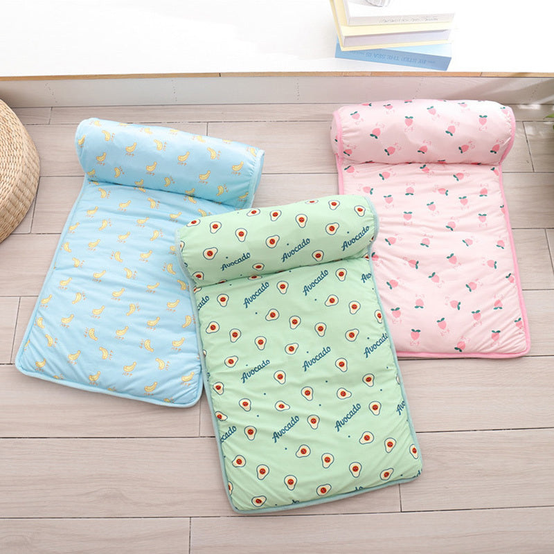 KFX-5054525 Cooling Summer Pet Pad for Dogs and Cats, Breathable and Washable Ice Silk Cotton Mat, Suitable for All Sizes