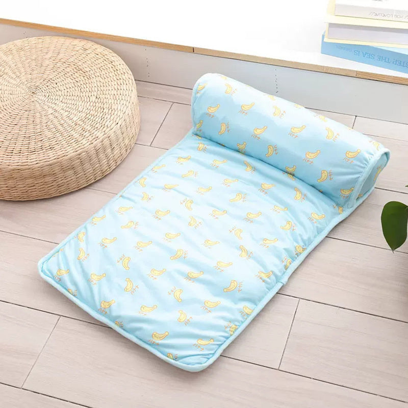 KFX-5054525 Cooling Summer Pet Pad for Dogs and Cats, Breathable and Washable Ice Silk Cotton Mat, Suitable for All Sizes