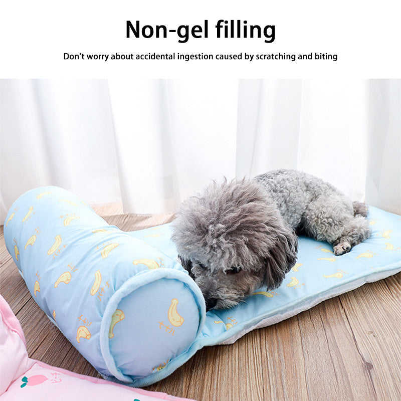 KFX-5054525 Cooling Summer Pet Pad for Dogs and Cats, Breathable and Washable Ice Silk Cotton Mat, Suitable for All Sizes