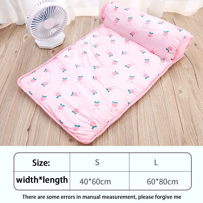 KFX-5054525 Cooling Summer Pet Pad for Dogs and Cats, Breathable and Washable Ice Silk Cotton Mat, Suitable for All Sizes