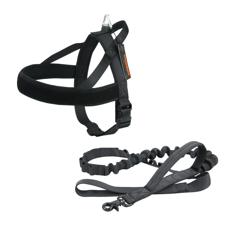 KFX-5056317 Durable Nylon Dog Harness for Large and Medium-Sized Breeds, Adjustable Chest Strap and Leash Options