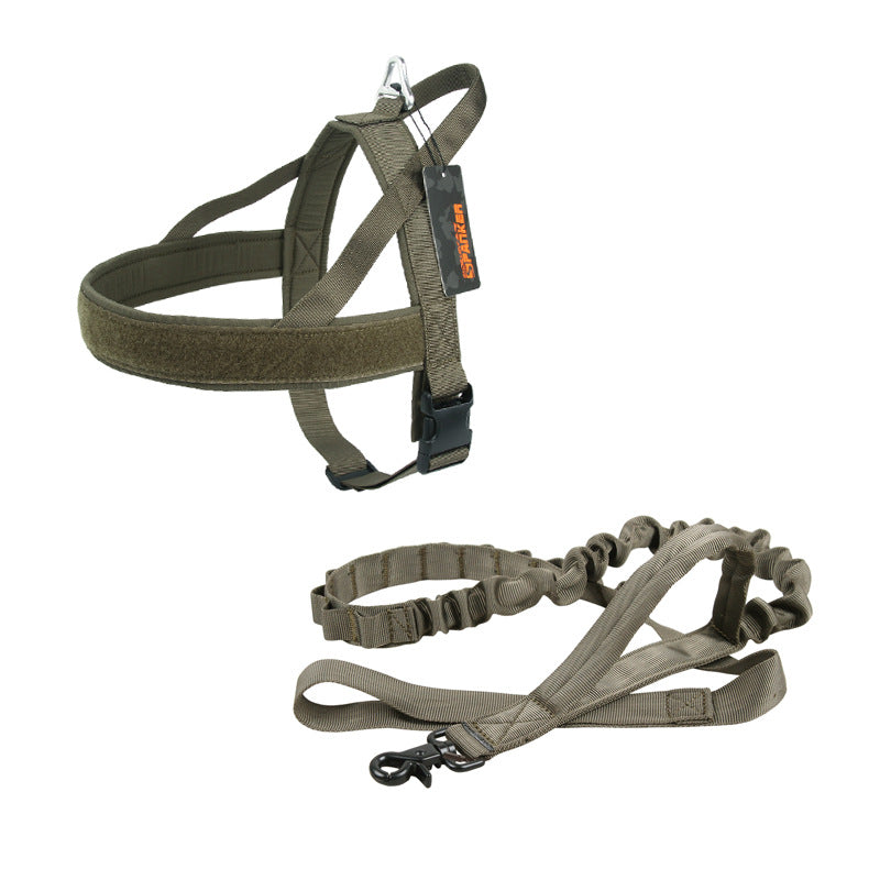 KFX-5056317 Durable Nylon Dog Harness for Large and Medium-Sized Breeds, Adjustable Chest Strap and Leash Options