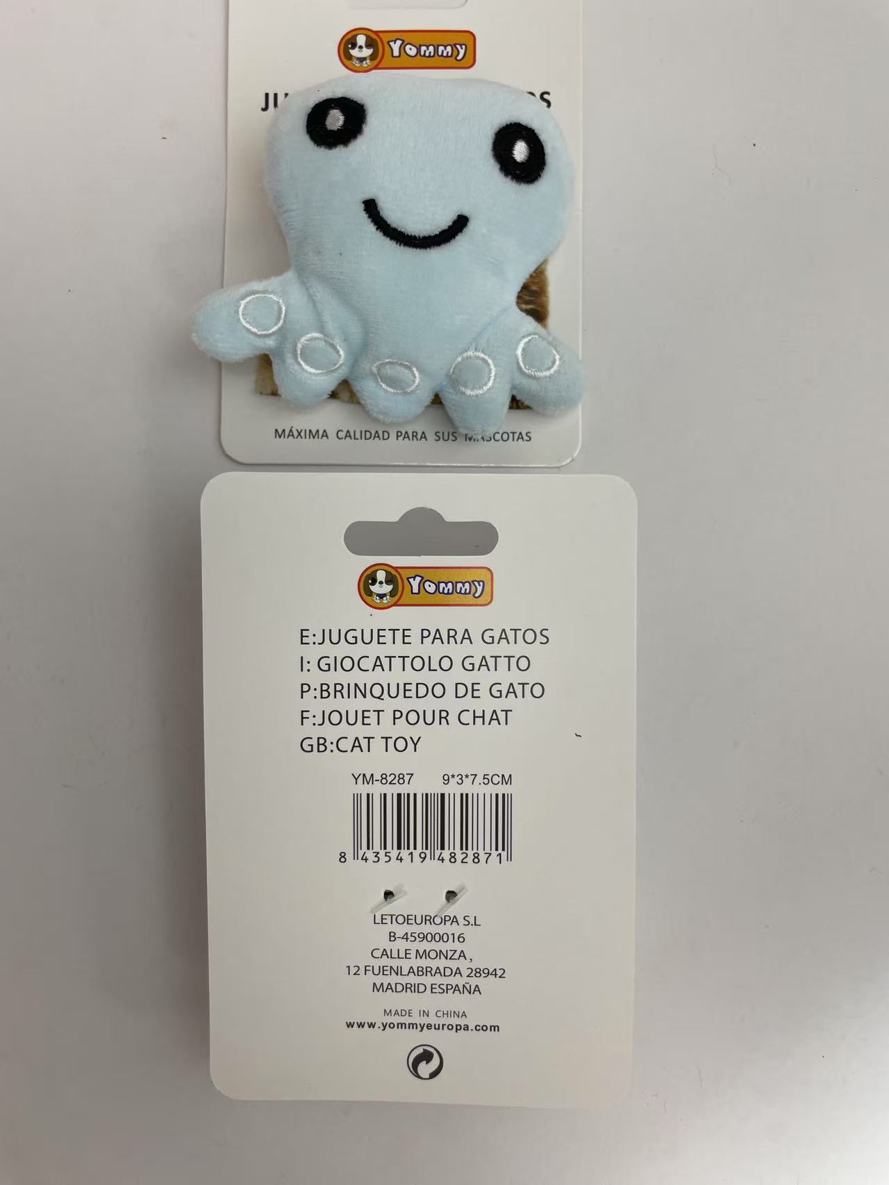 KFX-5056701 Interactive Cat Toy Octopus with Plush Tentacles