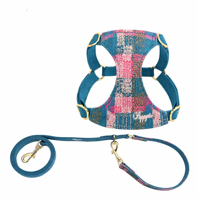 KFX-5056829 Dog Hand-Held Rope Vest for Comfortable Walking in Dark Night Blue, Spring Pink, and Sunset Purple