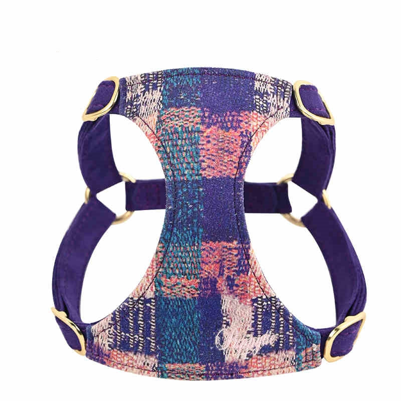 KFX-5056829 Dog Hand-Held Rope Vest for Comfortable Walking in Dark Night Blue, Spring Pink, and Sunset Purple